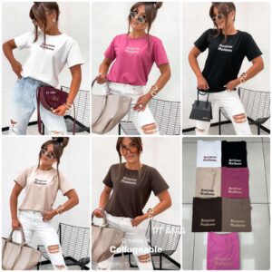 T-shirt Damski Bonjour Madame