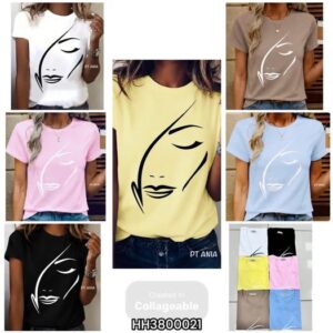 T-SHIRT Twarz Nadruk