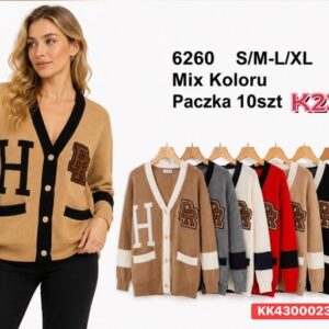 damski kardigan zapinany