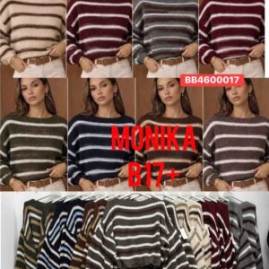 sweter w paski