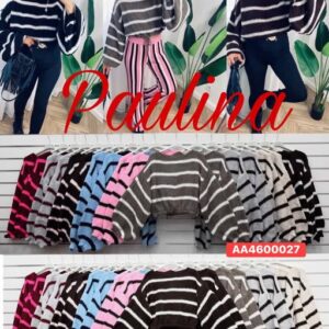 sweter w paski